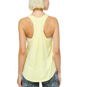 LULULEMON Love Tank Pleated Yellow Racerback Tank Top Lemon Ice Medium